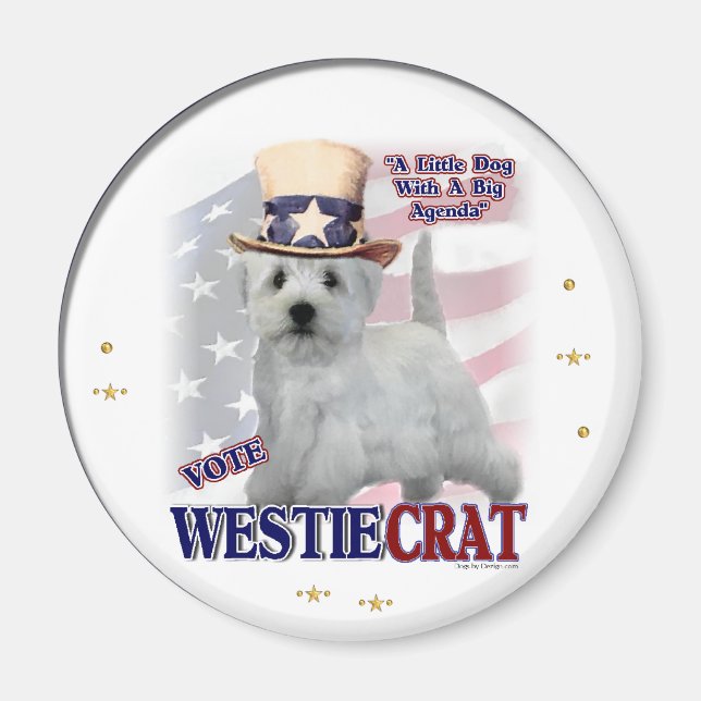 West Highland White Terrier Geschenke Magnet (Vorne)