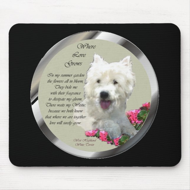 West Highland White Terrier Geschenke Mousepad (Vorne)