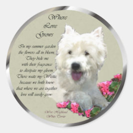 West Highland White Terrier Geschenke Runder Aufkleber