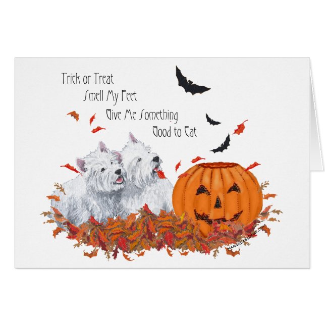 West Highland White Terrier Halloween (Vorderseite (Horizontal))