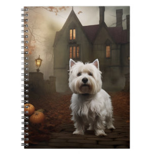 West Highland White Terrier Halloween Beängstigend Notizblock