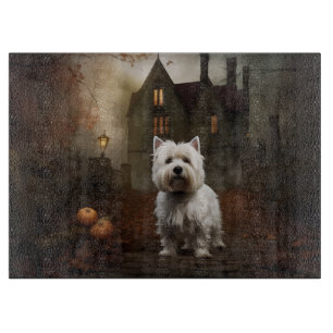 West Highland White Terrier Halloween Beängstigend Schneidebrett