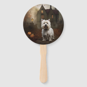 West Highland White Terrier Halloween Gruselig Fächer