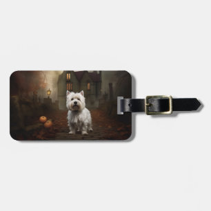 West Highland White Terrier Halloween Gruselig Gepäckanhänger