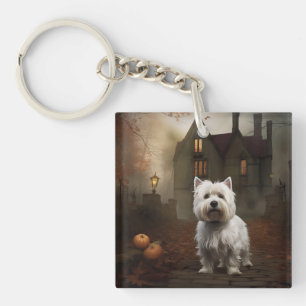 West Highland White Terrier Halloween Gruselig Schlüsselanhänger