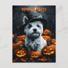 West Highland White Terrier Halloween Postkarte