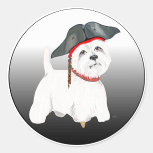 West Highland White Terrier Halloween Runder Aufkleber
