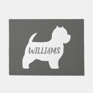West Highland White Terrier Hund Silhouette Custom Fußmatte