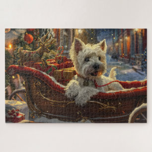 West Highland White Terrier Hund Weihnachten Festl Puzzle
