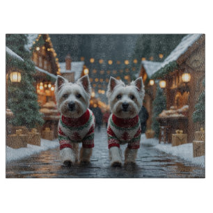 West Highland White Terrier Hunde Weihnachten Schn Schneidebrett
