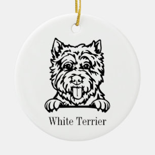 West Highland White Terrier Hundeschmuck Keramik Ornament