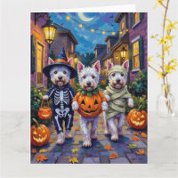 West Highland White Terrier in Halloween-Kostümen