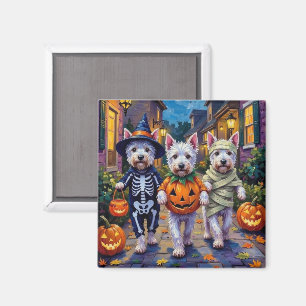 West Highland White Terrier in Halloween-Kostümen Magnet