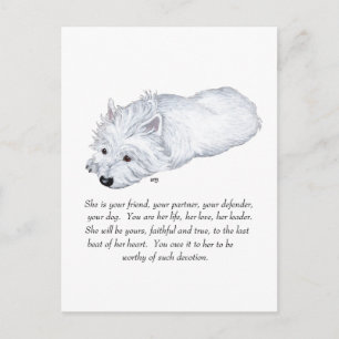 West Highland White Terrier Keepake Postkarte