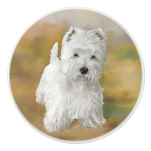West Highland White Terrier Keramikknauf