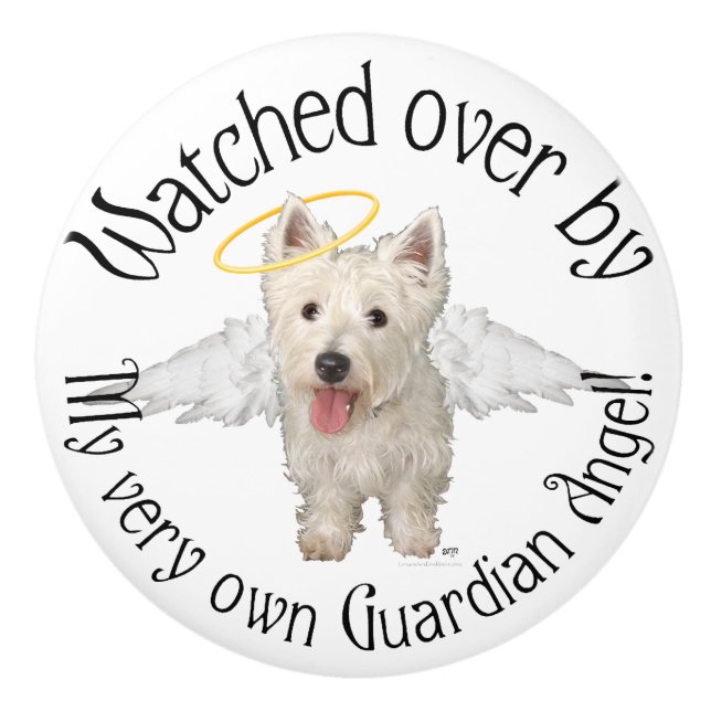 West Highland White Terrier Keramikknauf (Vorderseite)