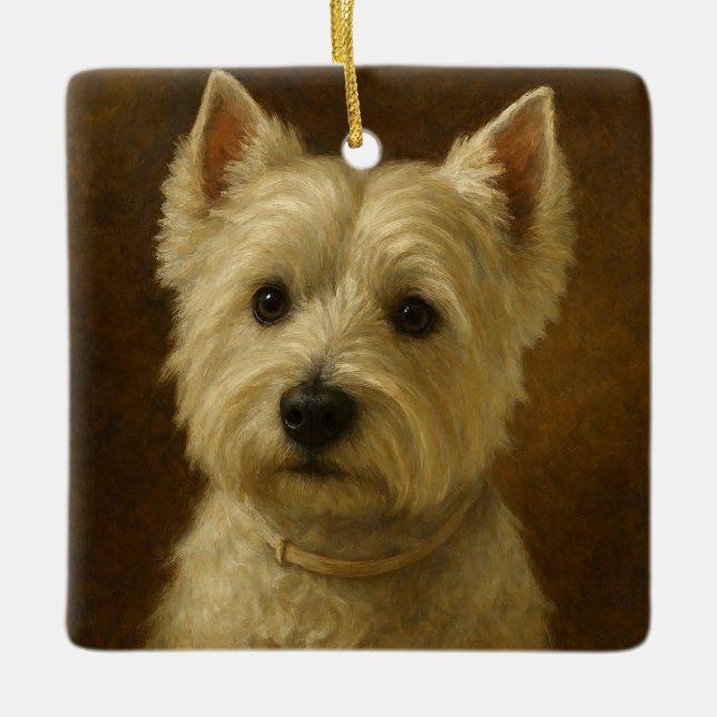 West Highland White Terrier Keramikornament (Vorderseite)