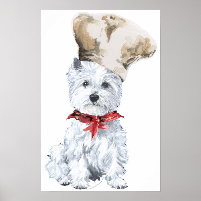 West Highland White Terrier Koch Poster (Vorne)