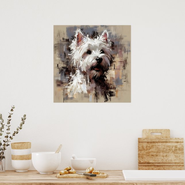 West Highland White Terrier Kunstposter Poster (Küche)