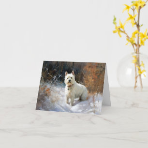 West Highland White Terrier lassen es Weihnachten  Karte