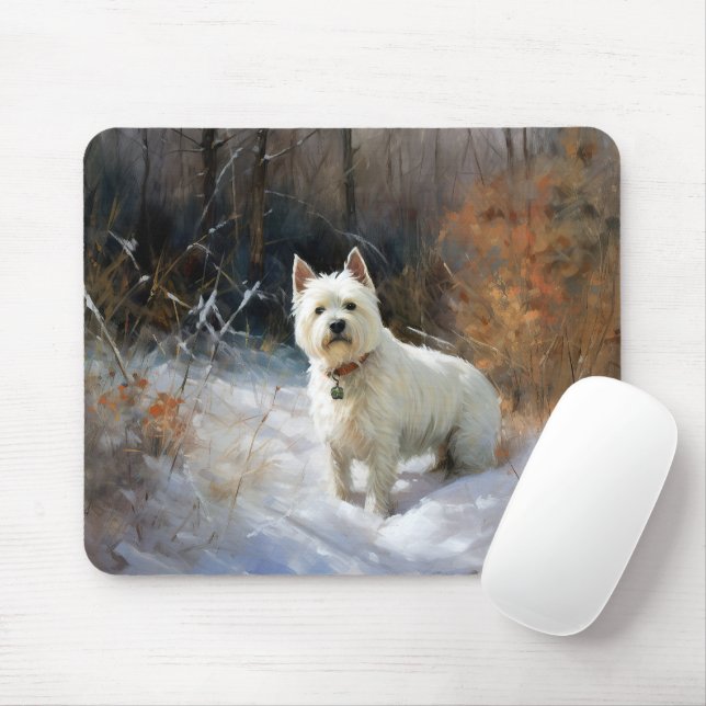 West Highland White Terrier lassen es Weihnachten  Mousepad (Mit Mouse)