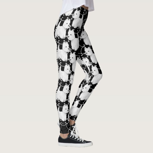 West Highland White Terrier Leggings (Rechts)