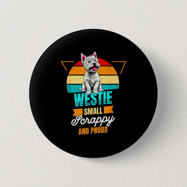West Highland White Terrier Lover Funny Westie Dog Button (Vorderseite)