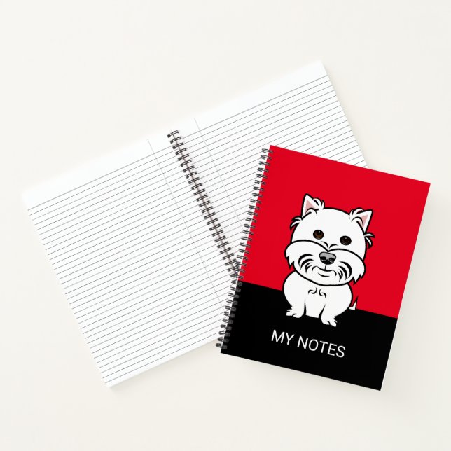 West Highland White Terrier Lover Notebook Notizbuch (Innenseite)