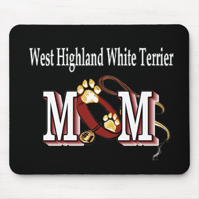 West Highland White Terrier Mama Geschenke Mousepad (Vorne)