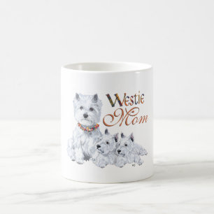 West Highland White Terrier Mutter & Welpen Tasse