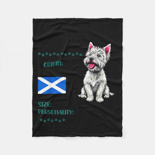 West Highland White Terrier Origin Funny Westie Do Fleecedecke (Vorderseite)