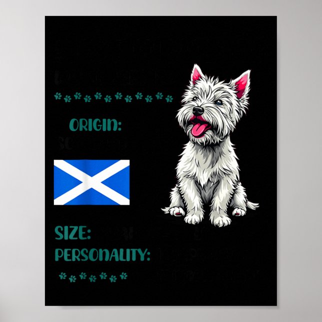 West Highland White Terrier Origin Funny Westie Do Poster (Vorne)