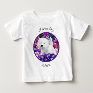 West Highland White Terrier Painting Dog Art Baby T-shirt