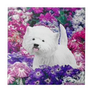 West Highland White Terrier Painting Dog Art Fliese