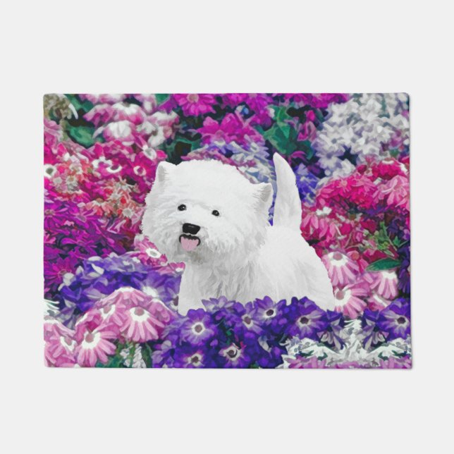 West Highland White Terrier Painting Dog Art Fußmatte (Vorderseite)