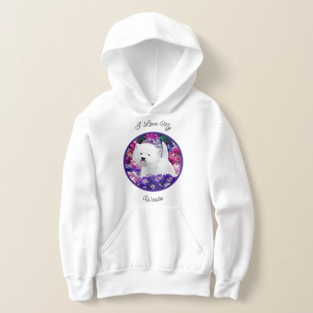 West Highland White Terrier Painting Dog Art Hoodie (Ablage )