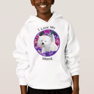 West Highland White Terrier Painting Dog Art Hoodie