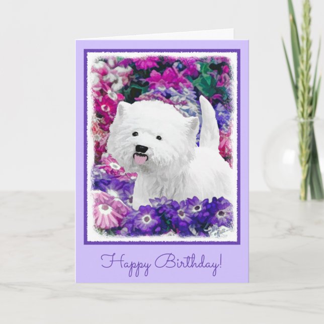West Highland White Terrier Painting Dog Art Karte (Vorderseite)