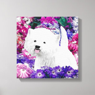 West Highland White Terrier Painting Dog Art Leinwanddruck