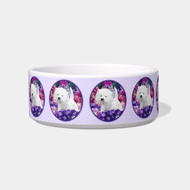 West Highland White Terrier Painting Dog Art Napf (Links)