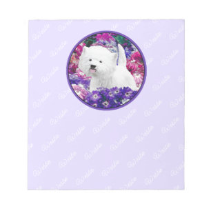 West Highland White Terrier Painting Dog Art Notizblock