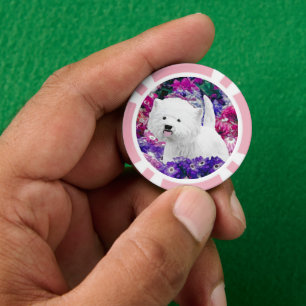 West Highland White Terrier Painting Dog Art Pokerchips