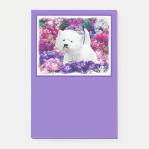 West Highland White Terrier Painting Dog Art Post-it Klebezettel