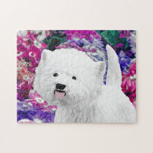 West Highland White Terrier Painting Dog Art Puzzle