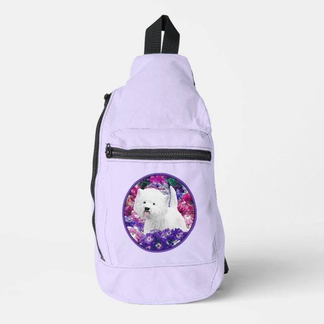 West Highland White Terrier Painting Westie Dog Crossbody Bag (Vorderseite)