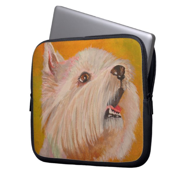 West Highland White Terrier Portrait Laptopschutzhülle (Vorderseite Links)