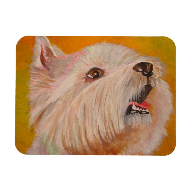 West Highland White Terrier Portrait Magnet (Horizontal)
