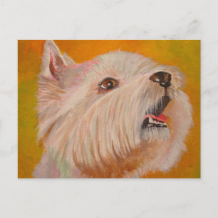 West Highland White Terrier Portrait Postkarte