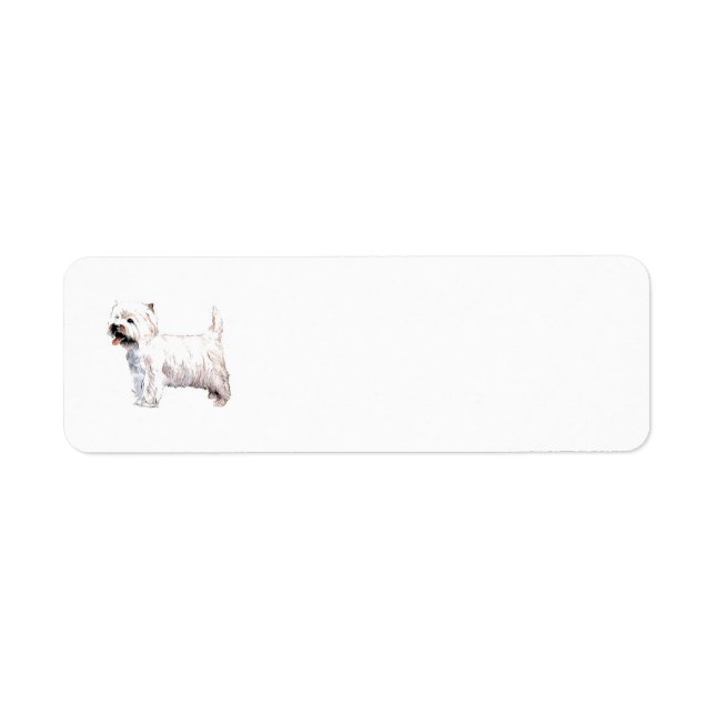 West Highland White Terrier Rücksendeadresse (Vorne)