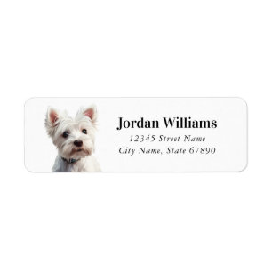 West Highland White Terrier Rücksendeadressen-Aufk